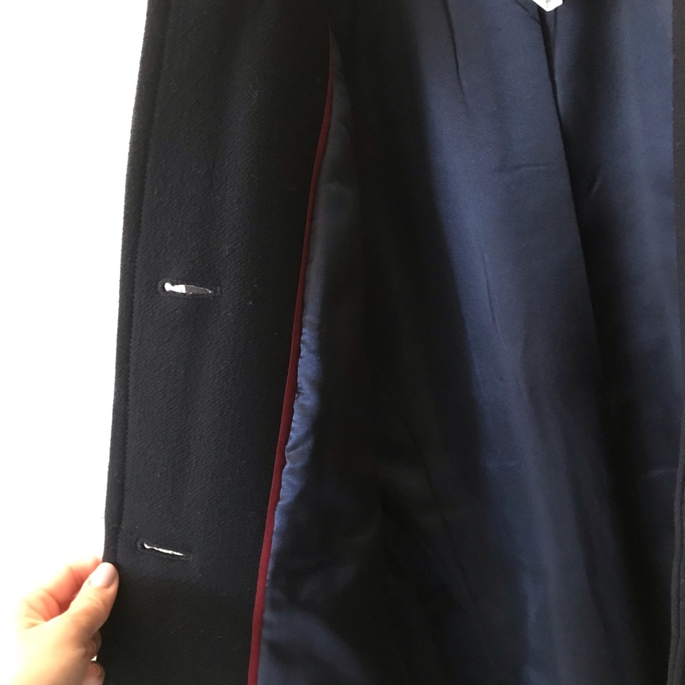 • SOLD • J. Crew Double Cloth Wool Coat - Navy, 8P - Picture 5 of 6